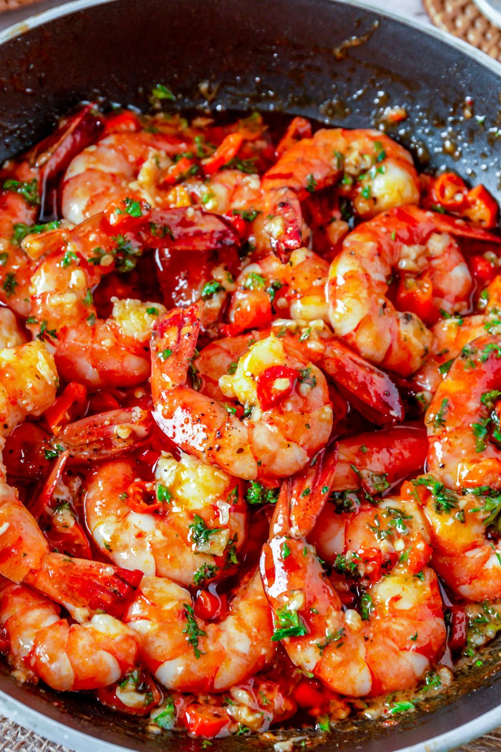 CHILLY GARLIC SHRIMPS