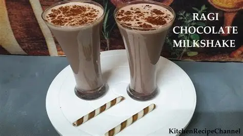 ragi millet chocolate milk shake
