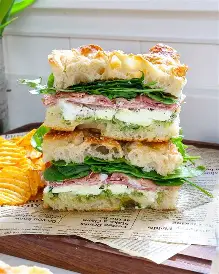 grilled vegetable nirvana focaccia in pesto