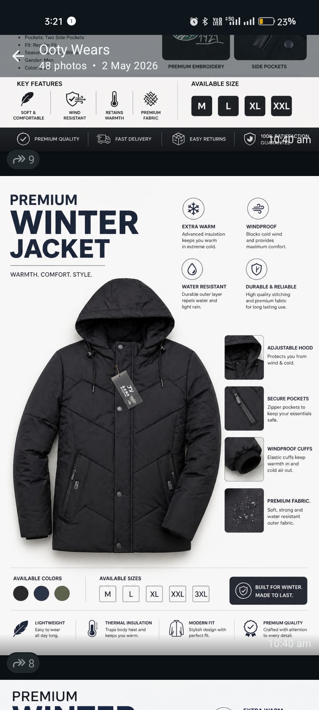 Mens winter jacket