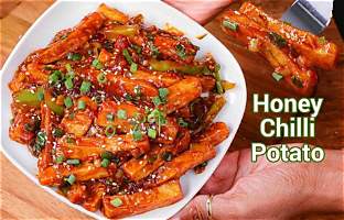 honey chilly potato wedges