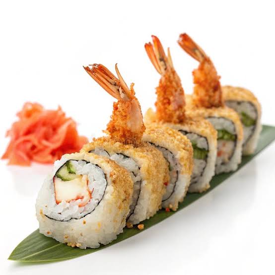 Tempura shrimp shushi roll