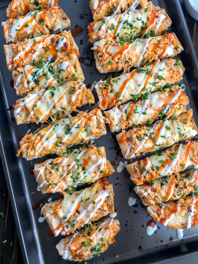 Chicken roasted garlic bread