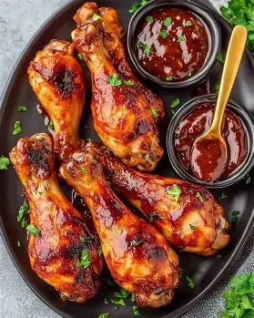 BBQ smoked chicken drum stick